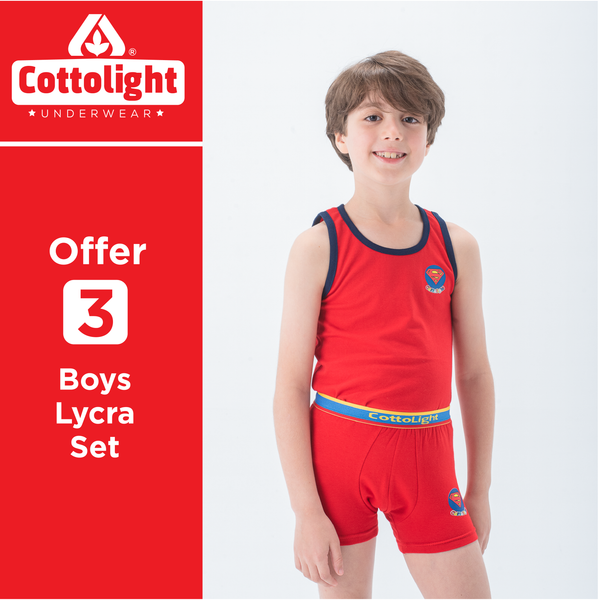 Lycra set for boys 3 pieces